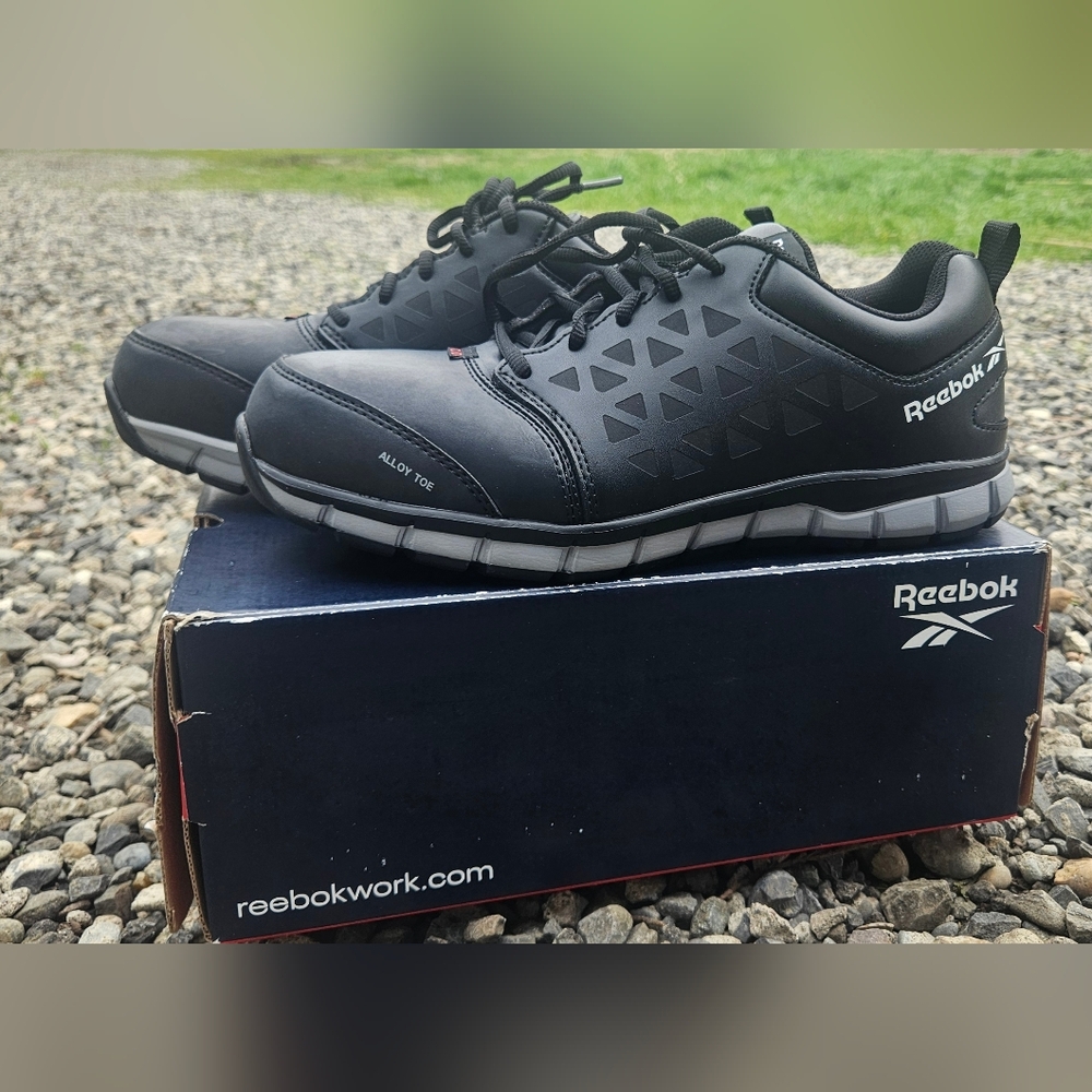 Reebok Men's Black Alloy Toe Work Sneakers
